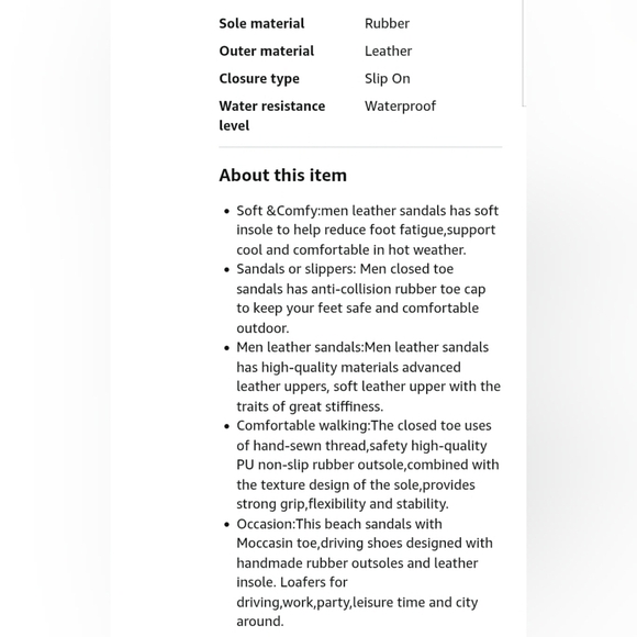 Men's Brown Leather Fisherman Sandal Shoes Adjustable Easy On /Off Sz.13 - Picture 10 of 11